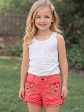 Gymboree Watermelon Pocket Shorts 4T Girls Pink Summer